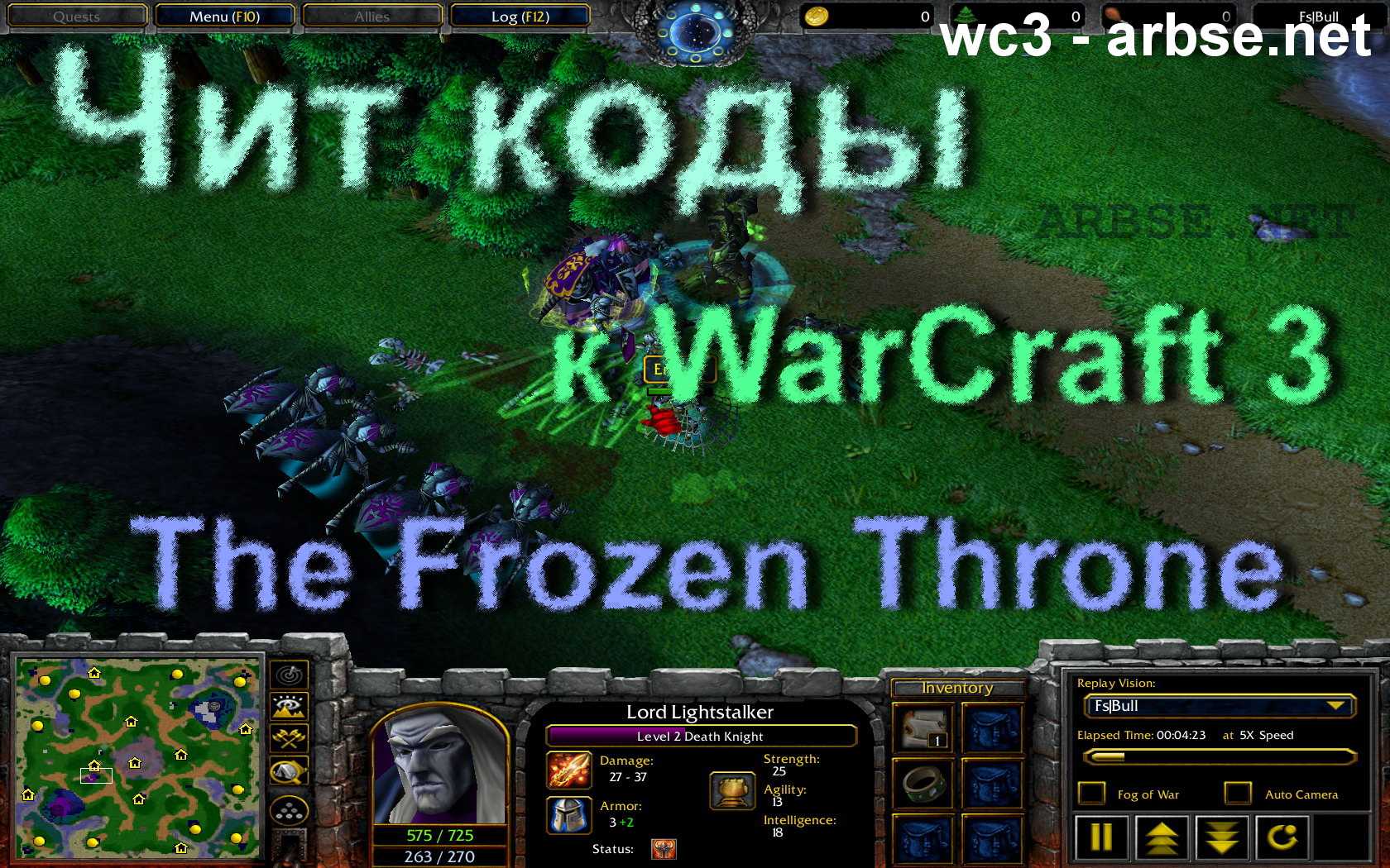 Прохождение игры WarCraft 3 The Frozen Throne Военное ремесло 3: Ледянной трон на 100 Кампания за нежить Все секреты, предметы, тактика