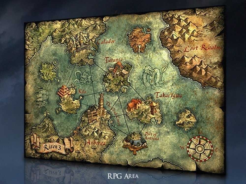 Карты с сюжетом на 2. Risen 3 карта Тараниса.